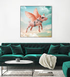 Little pig Can Fly by Vin Zzep on GIANT ART - white photo illustration