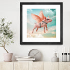 Little pig Can Fly by Vin Zzep on GIANT ART - white photo illustration