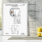 Toilet Paper Roll Patent by Finlay McNevin on GIANT ART - white typography