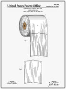 Toilet Paper Roll Patent by Finlay McNevin on GIANT ART - white typography