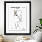 Toilet Paper Roll Patent by Finlay McNevin on GIANT ART - white typography