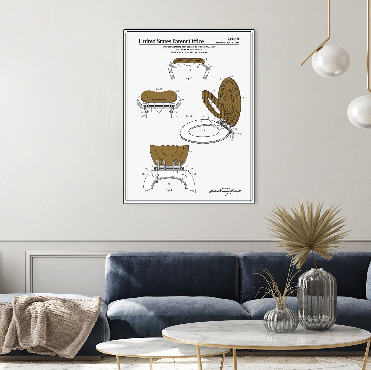 Toilet Seat and Cover Patent by Finlay McNevin on GIANT ART - white typography