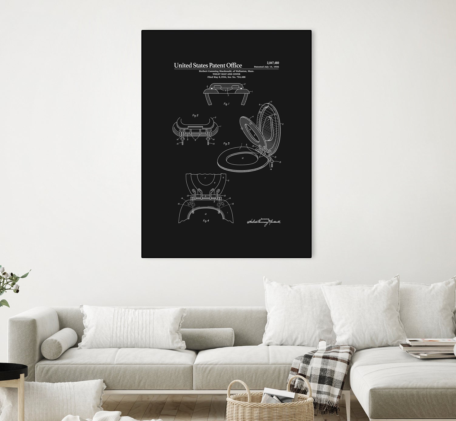 Toilet Seat and Cover Patent - Black by Finlay McNevin on GIANT ART - black typography