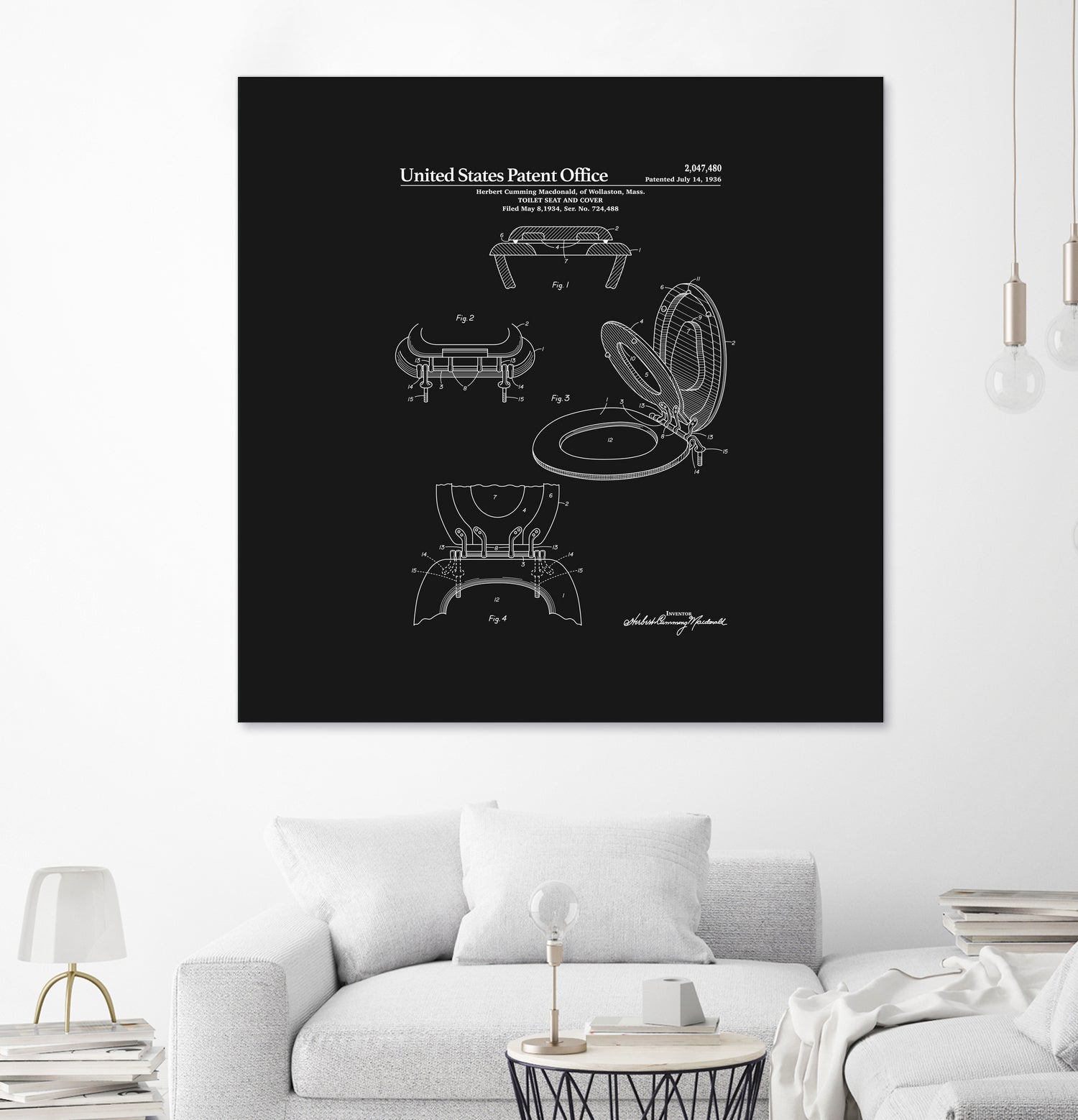 Toilet Seat and Cover Patent - Black by Finlay McNevin on GIANT ART - black typography