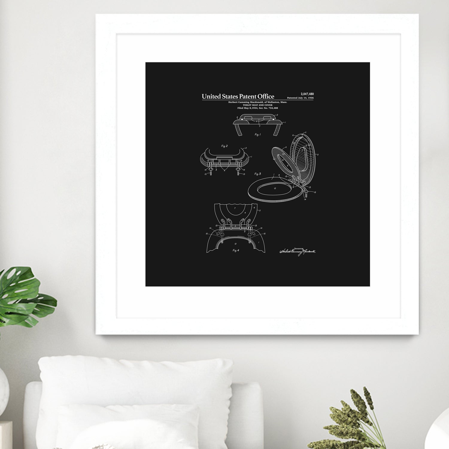 Toilet Seat and Cover Patent - Black by Finlay McNevin on GIANT ART - black typography