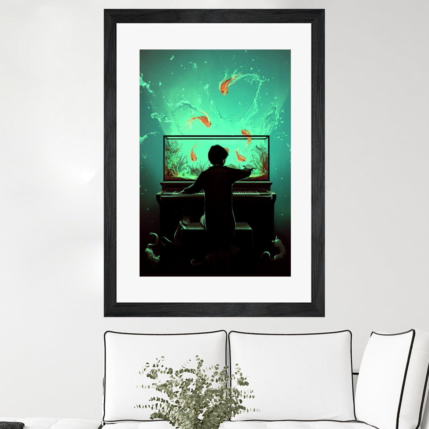 Le Pianoquarium by Cyril Rolando on GIANT ART - green digital painting