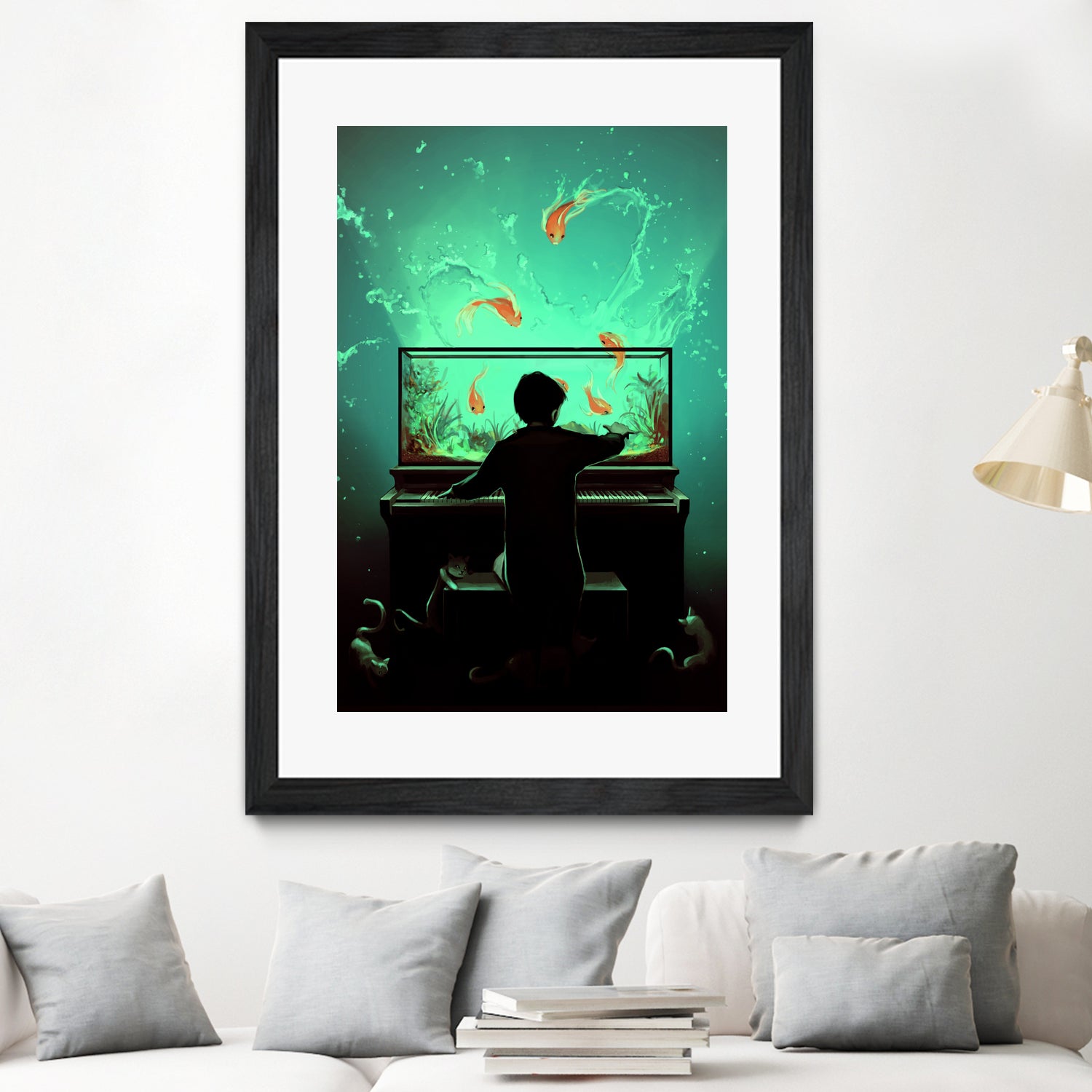 Le Pianoquarium by Cyril Rolando on GIANT ART - green digital painting