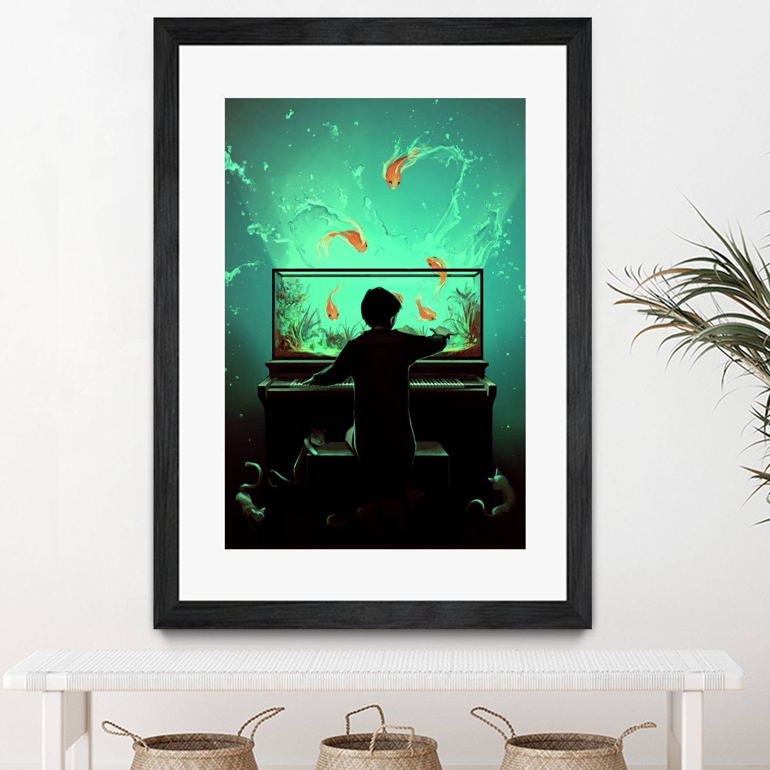 Le Pianoquarium by Cyril Rolando on GIANT ART - green digital painting