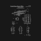 Trumpet Patent - Black by Finlay McNevin on GIANT ART - black typography