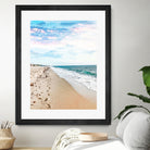 A Walk On The Beach by Uma Gokhale on GIANT ART - blue photo illustration