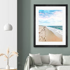 A Walk On The Beach by Uma Gokhale on GIANT ART - blue photo illustration