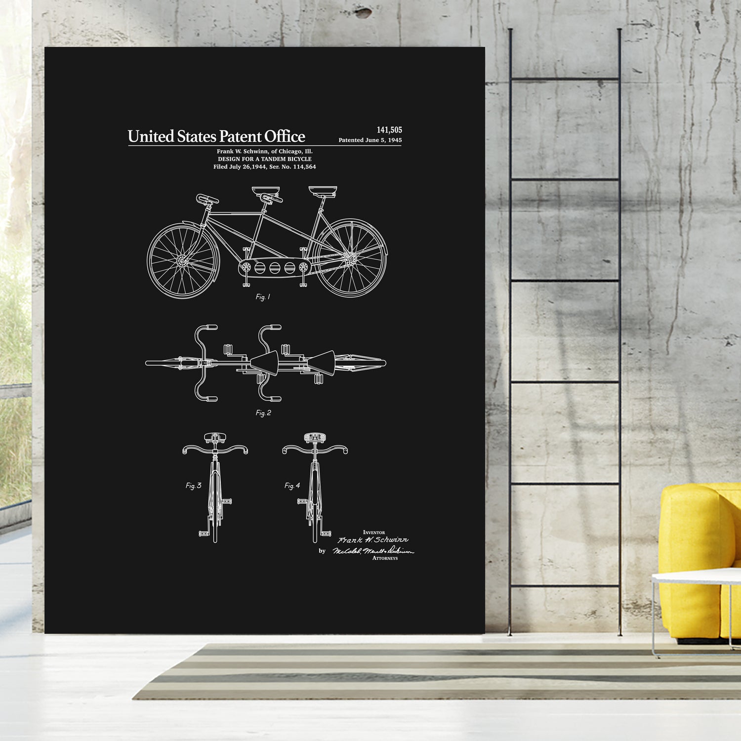 Tandem Bicycle Patent - Black by Finlay McNevin on GIANT ART - black typography