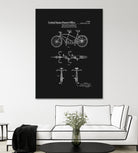 Tandem Bicycle Patent - Black by Finlay McNevin on GIANT ART - black typography