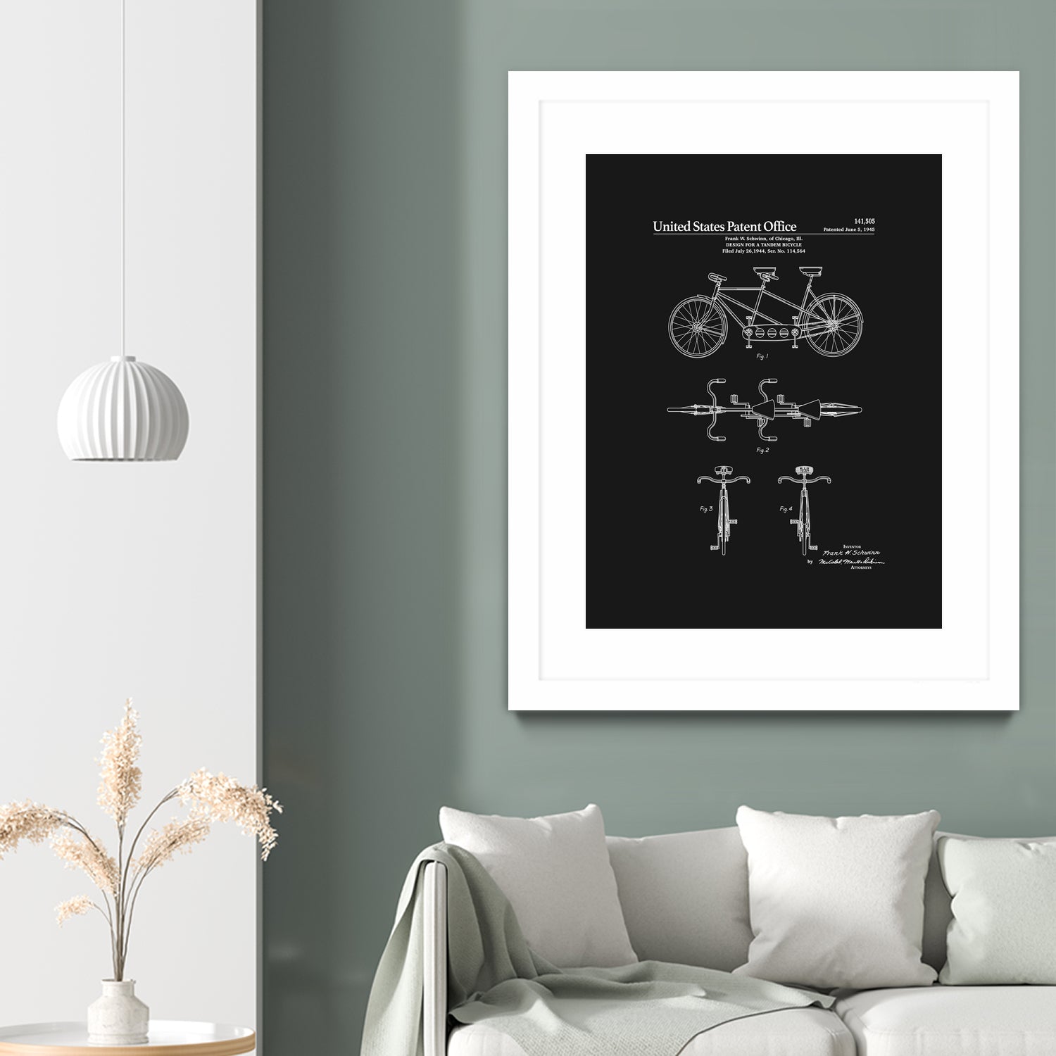 Tandem Bicycle Patent - Black by Finlay McNevin on GIANT ART - black typography