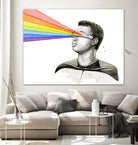 Geordi Sees the Rainbow by Olga Shvartsur on GIANT ART - black mixed media