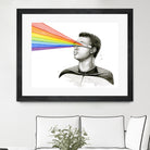 Geordi Sees the Rainbow by Olga Shvartsur on GIANT ART - black mixed media