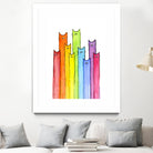 Rainbow of Cats by Olga Shvartsur on GIANT ART - pink mixed media