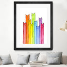 Rainbow of Cats by Olga Shvartsur on GIANT ART - pink mixed media