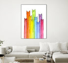 Rainbow of Cats by Olga Shvartsur on GIANT ART - pink mixed media