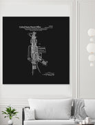 AR-15 Semi-Automatic Rifle Patent - Black by Finlay McNevin on GIANT ART - black typography