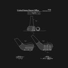 Golf Club Patent - Black by Finlay McNevin on GIANT ART - black typography