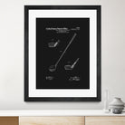 Golf Club Patent v2 - Black by Finlay McNevin on GIANT ART - black typography