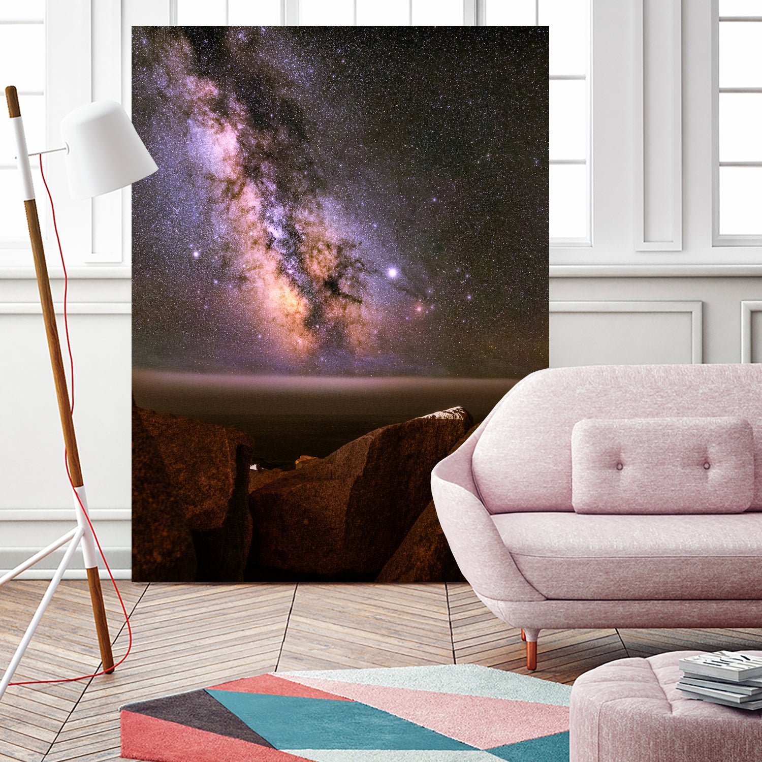 Peggy's Cove Milky Way by Lorenzo Bustillo on GIANT ART - gray photo illustration