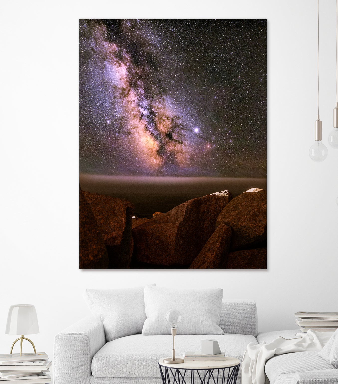 Peggy's Cove Milky Way by Lorenzo Bustillo on GIANT ART - gray photo illustration