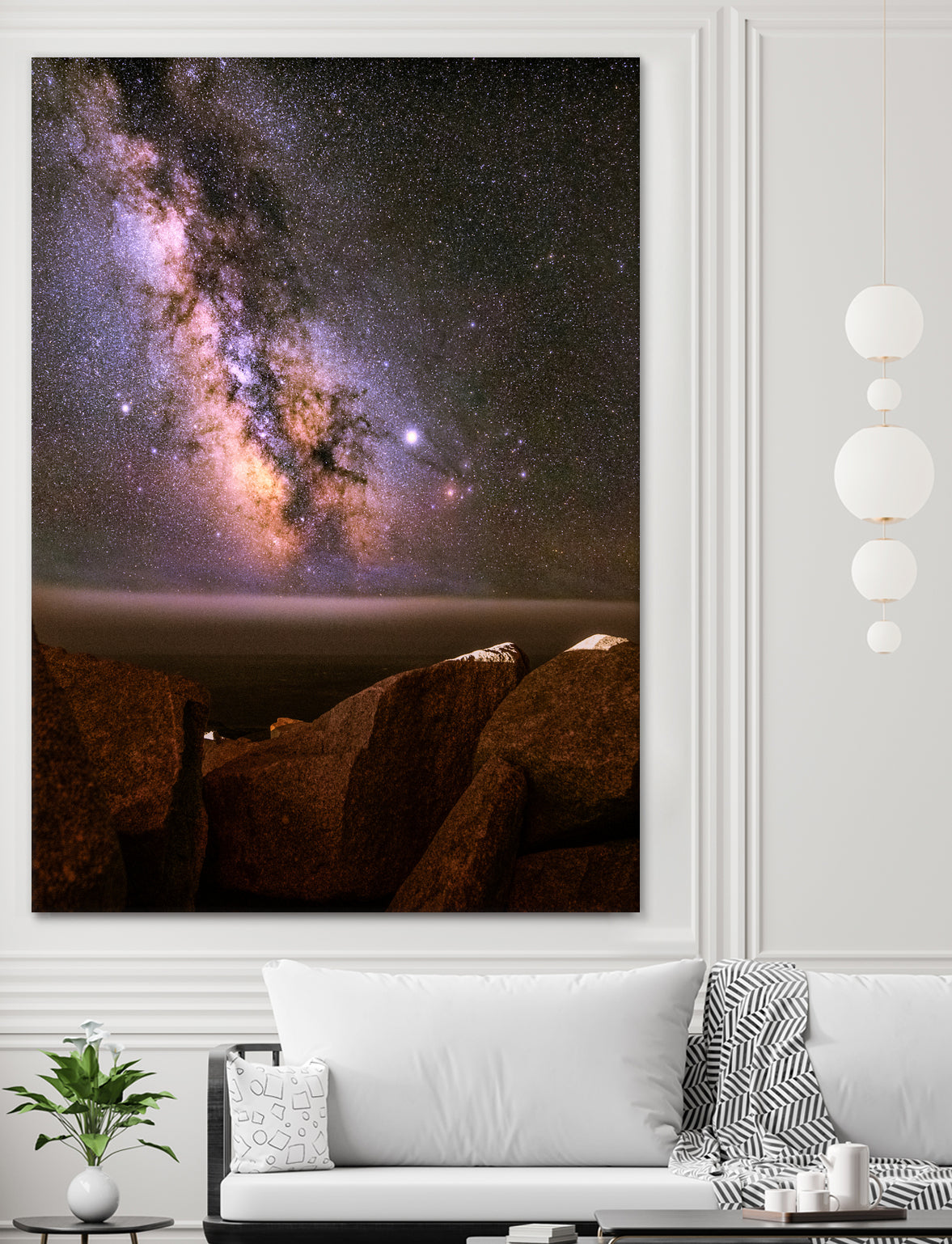 Peggy's Cove Milky Way by Lorenzo Bustillo on GIANT ART - gray photo illustration