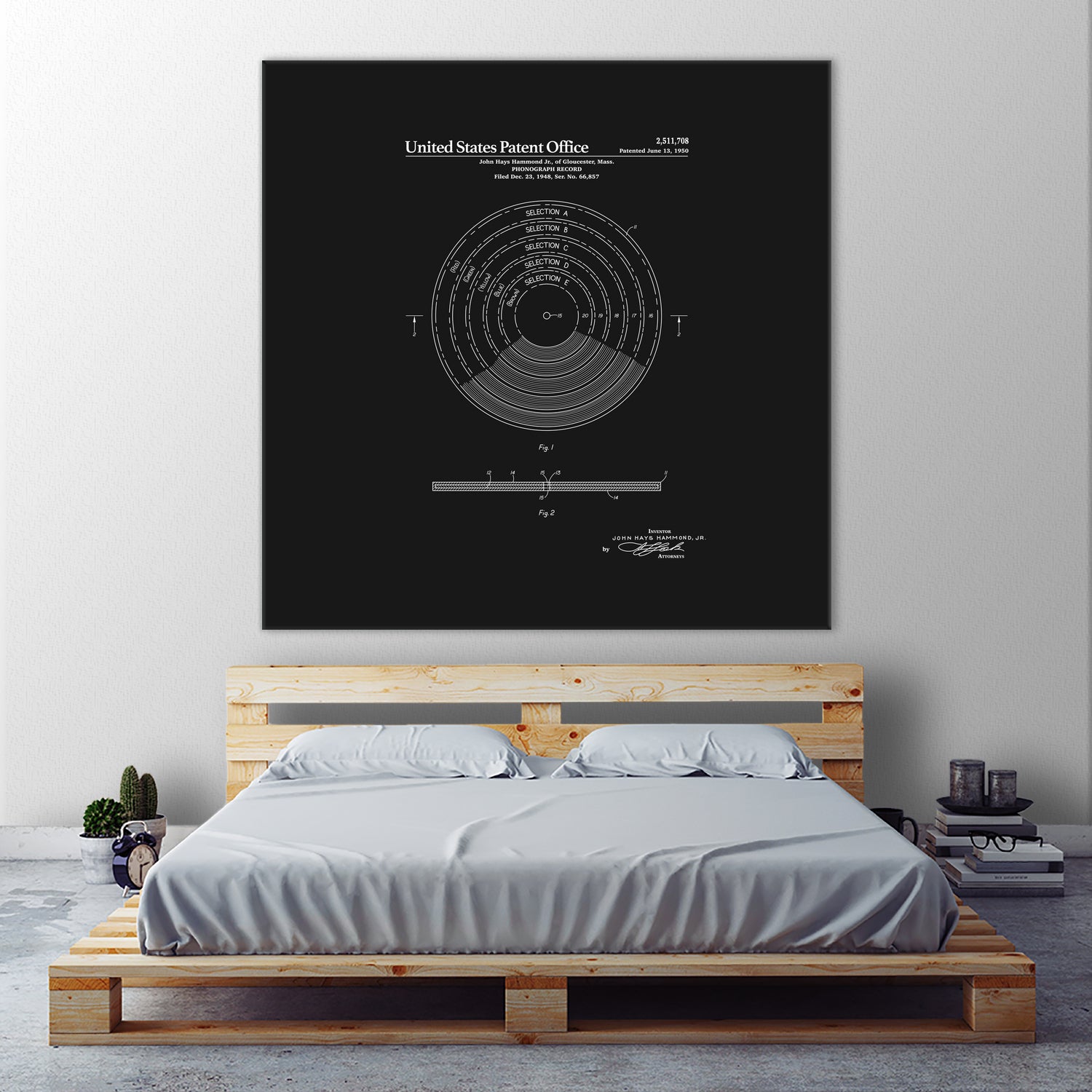 Phonograph Record Patent - Black by Finlay McNevin on GIANT ART - black typography