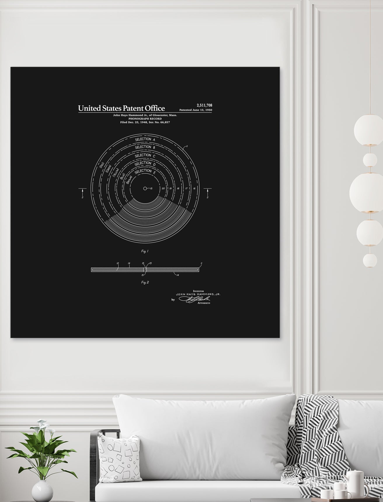 Phonograph Record Patent - Black by Finlay McNevin on GIANT ART - black typography