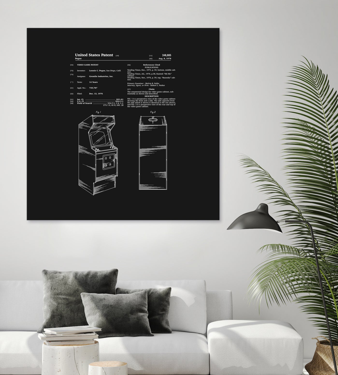 Arcade Game Patent - Black by Finlay McNevin on GIANT ART - black typography