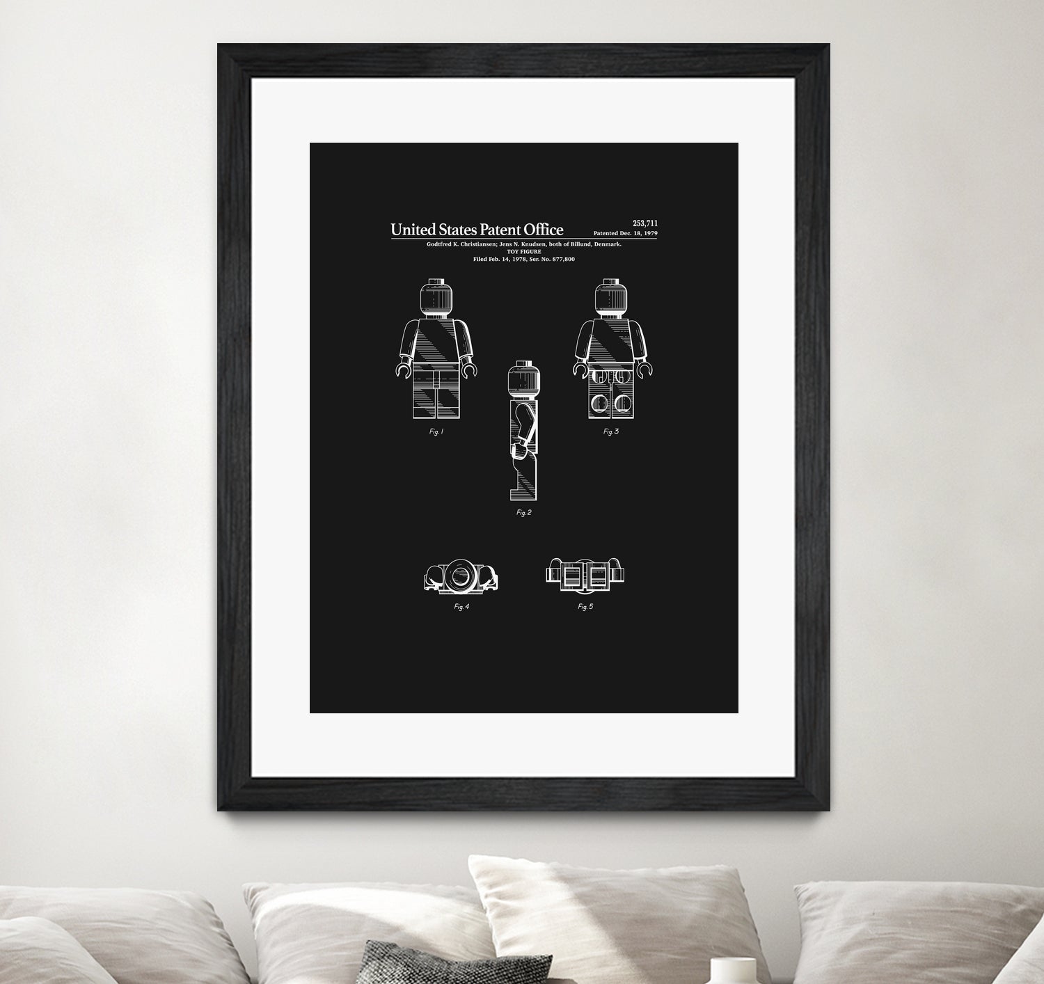 Toy Figure Patent v2 - Black by Finlay McNevin on GIANT ART - black typography