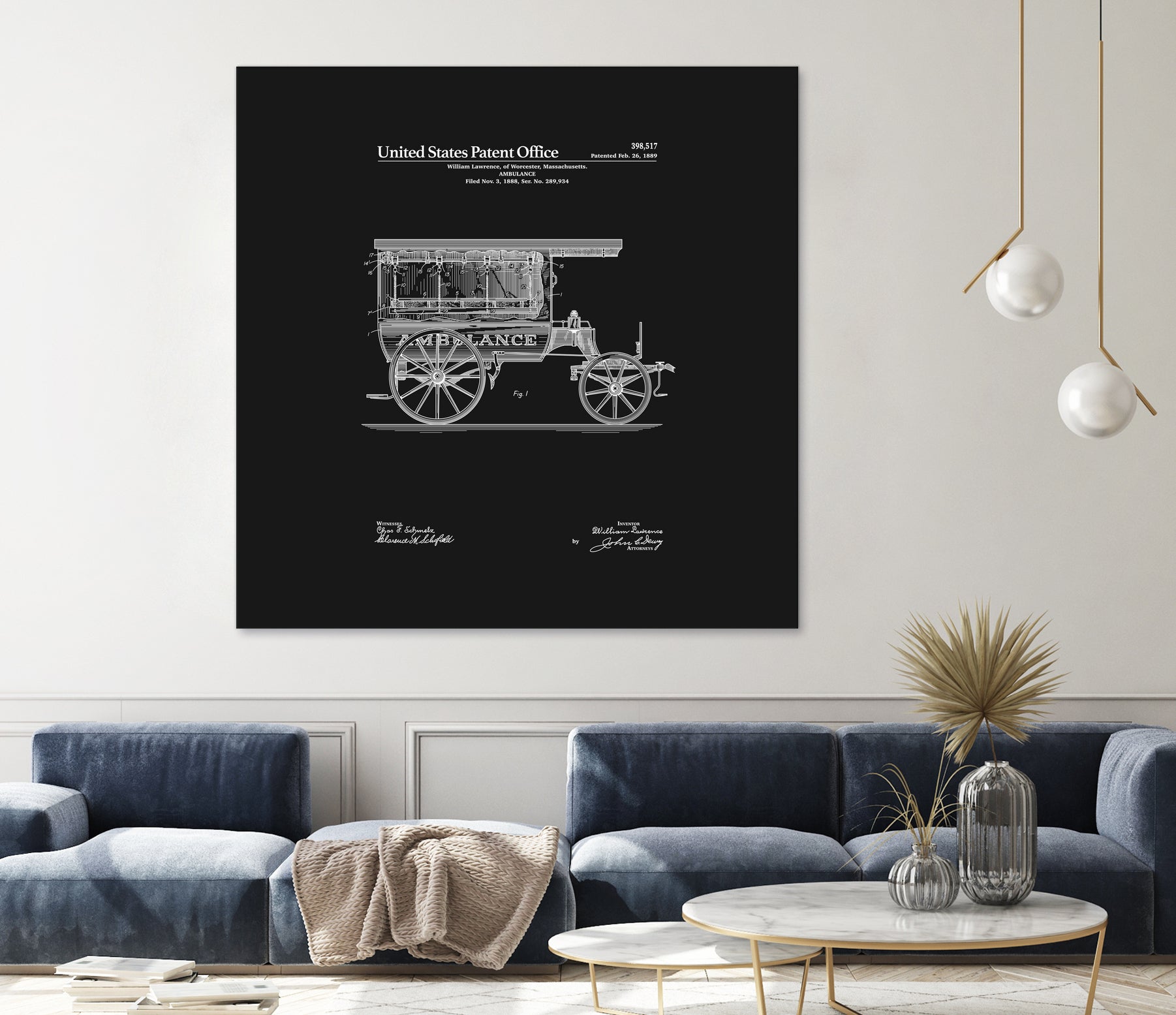 Ambulance Patent - Black by Finlay McNevin on GIANT ART - black typography