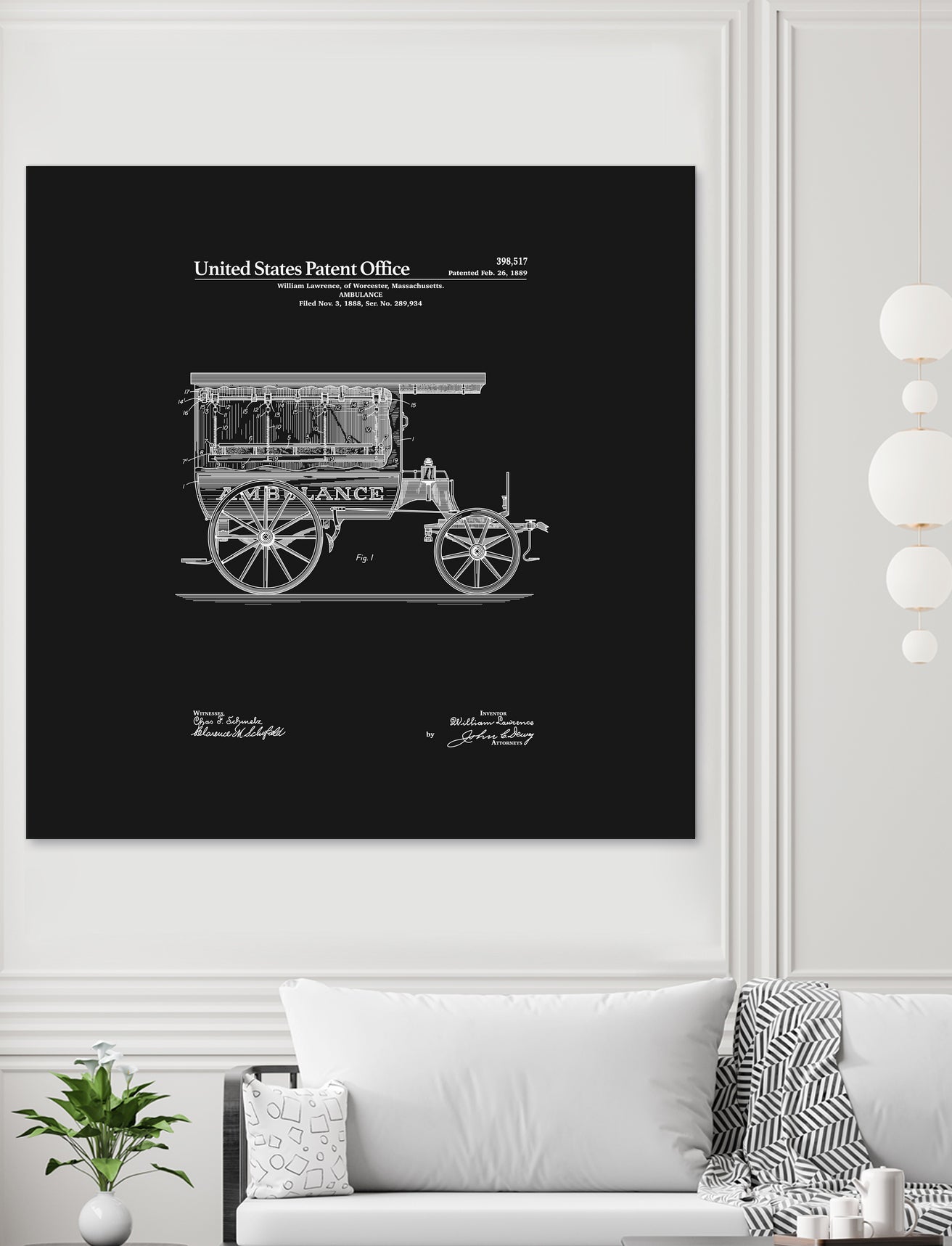 Ambulance Patent - Black by Finlay McNevin on GIANT ART - black typography