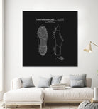 Baseball Cleat Patent - Black by Finlay McNevin on GIANT ART - black typography