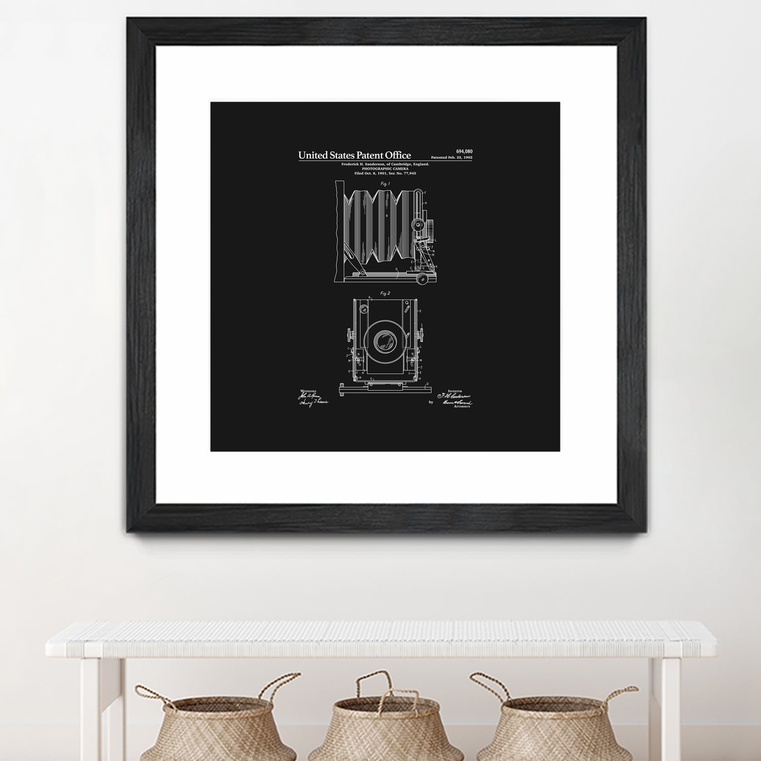 Camera Patent 1902 - Black by Finlay McNevin on GIANT ART - black typography