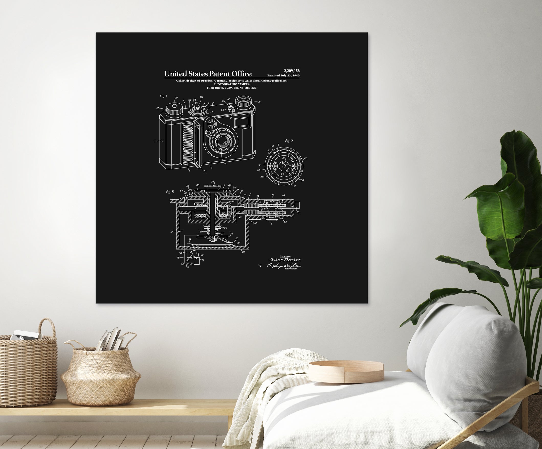 Camera Patent - Black by Finlay McNevin on GIANT ART - black typography