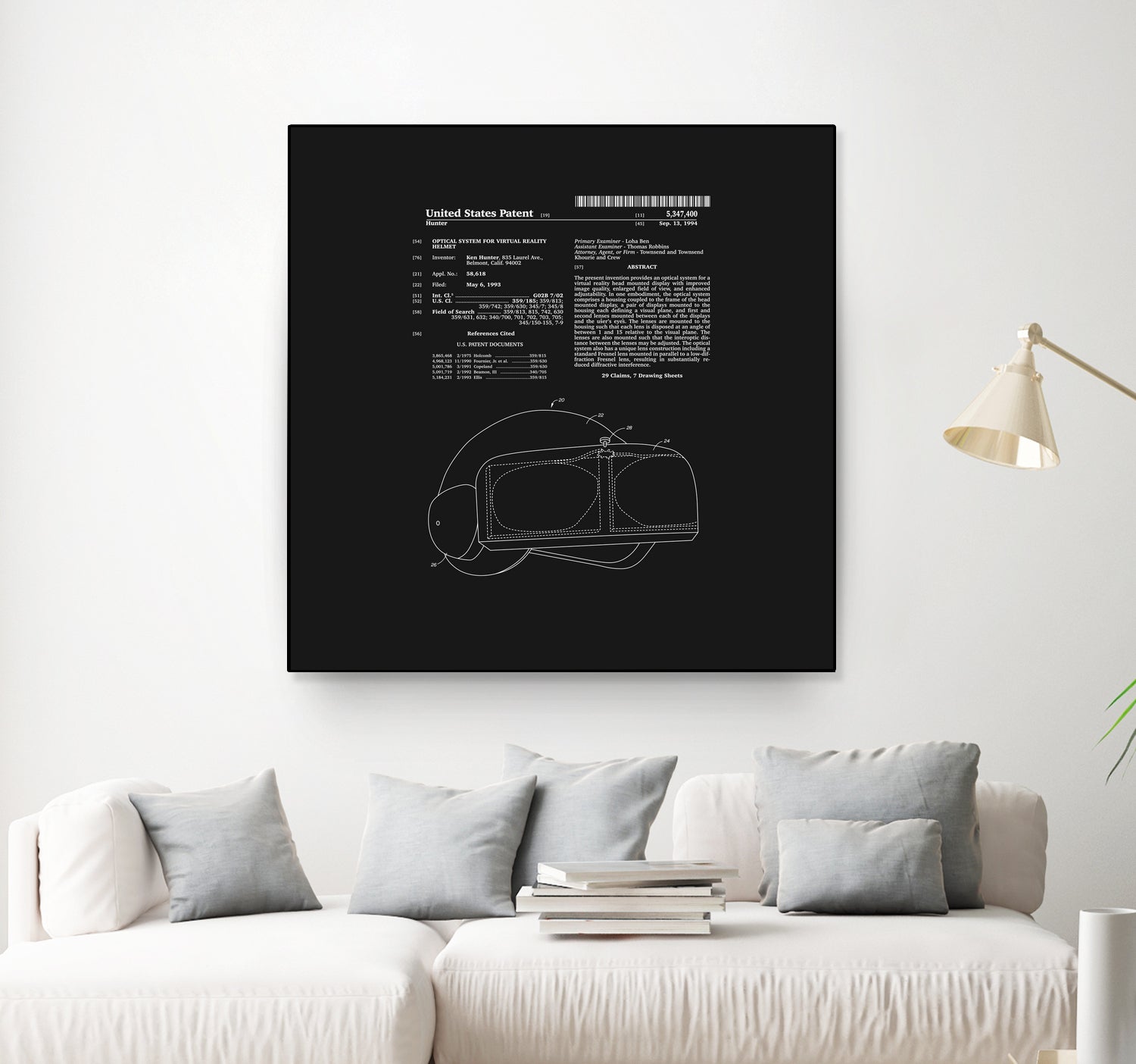 Virtual Reality Helmet Patent - Black by Finlay McNevin on GIANT ART - black typography