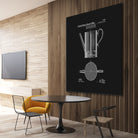 Coffee Press Patent - Black by Finlay McNevin on GIANT ART - black typography