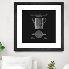 Coffee Press Patent - Black by Finlay McNevin on GIANT ART - black typography