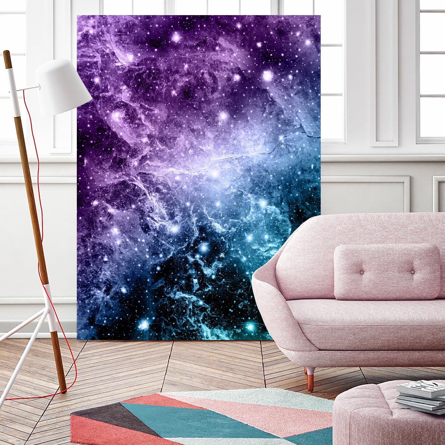 Purple Teal Galaxy Nebula Dream #4 #decor #art by Anita & Bella Jantz on GIANT ART - fuchsia photo illustration