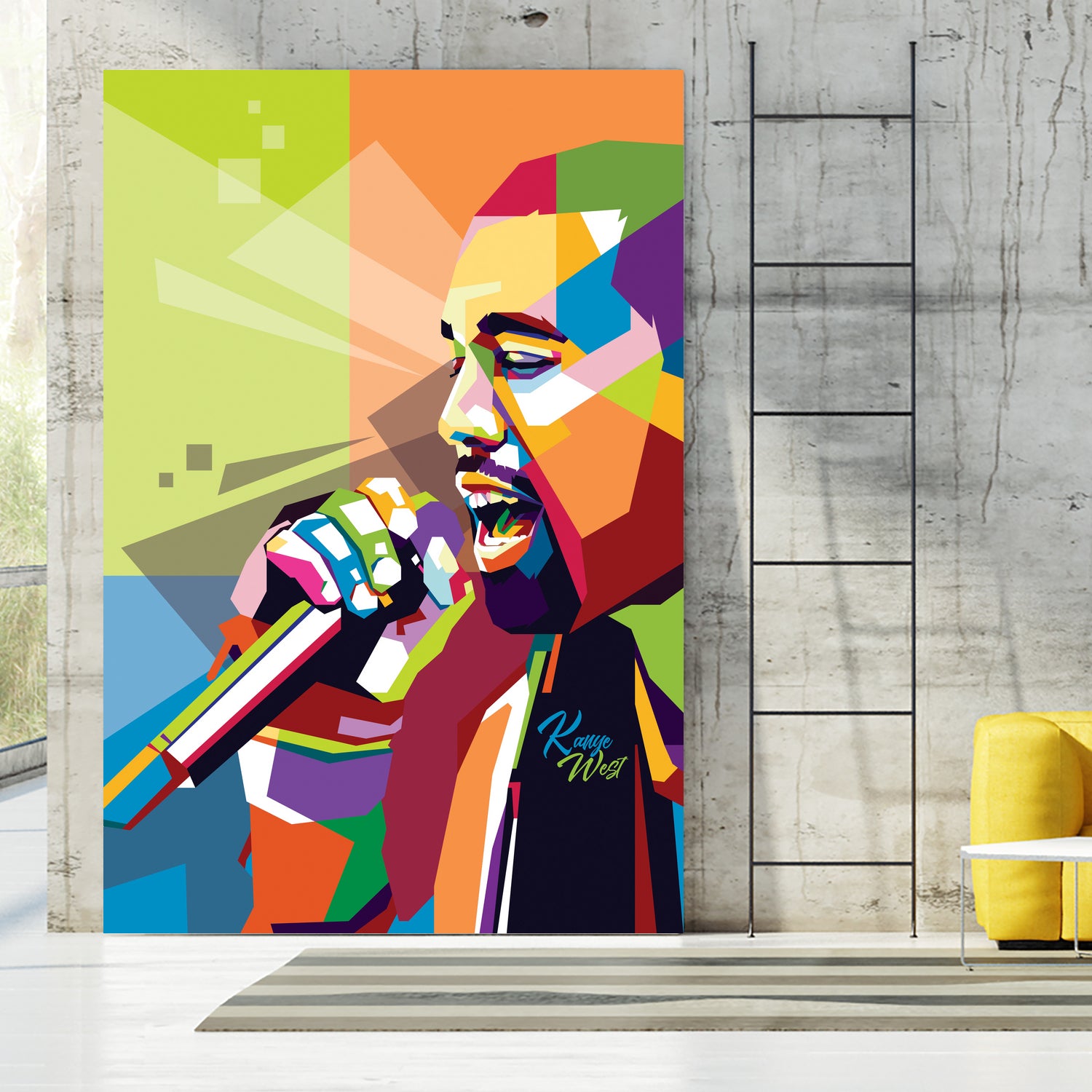 Kanye West by Ahmad Taufiq on GIANT ART - white digital drawing