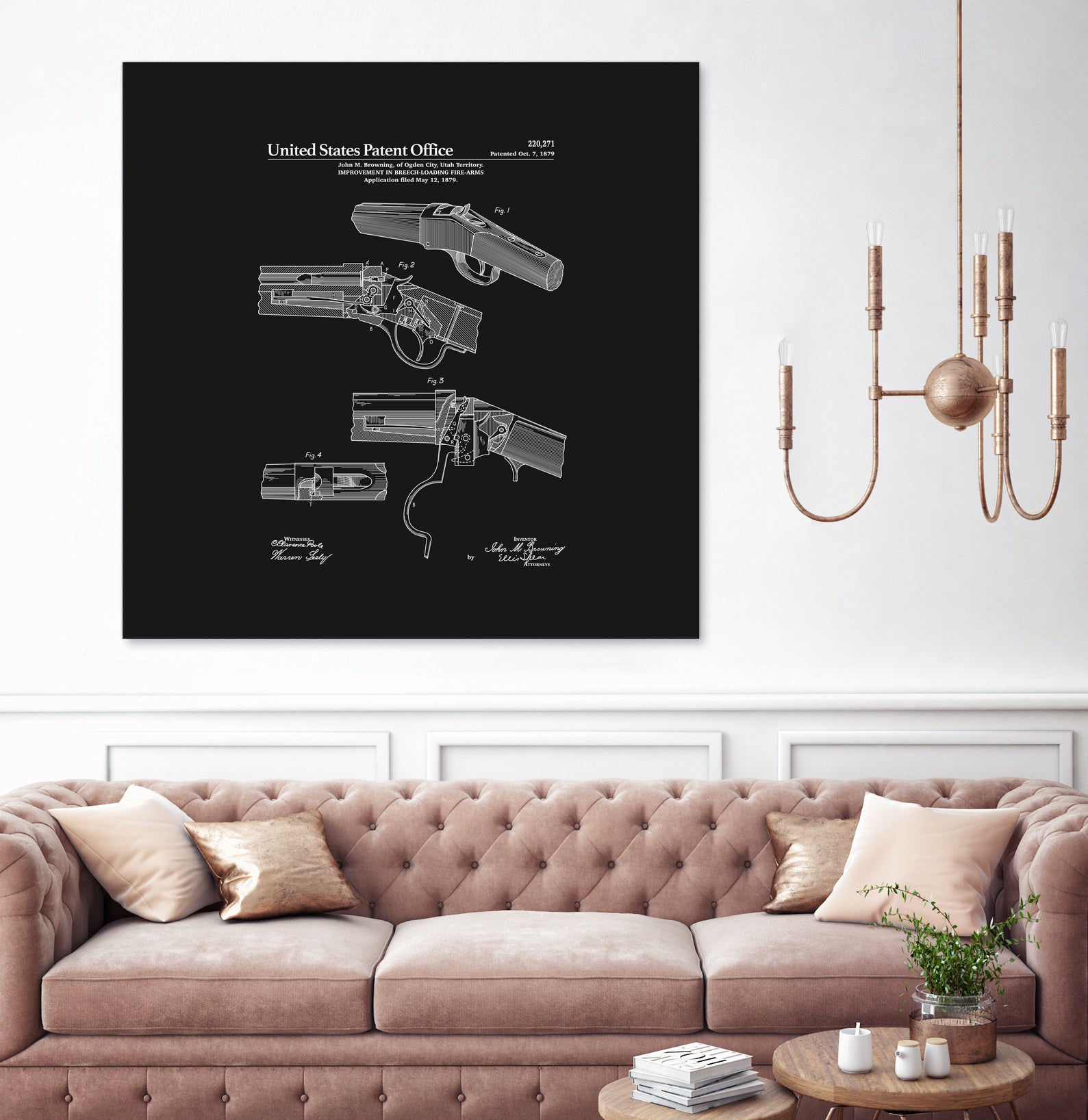 Breech Loading Rifle Patent - Black by Finlay McNevin on GIANT ART - black typography