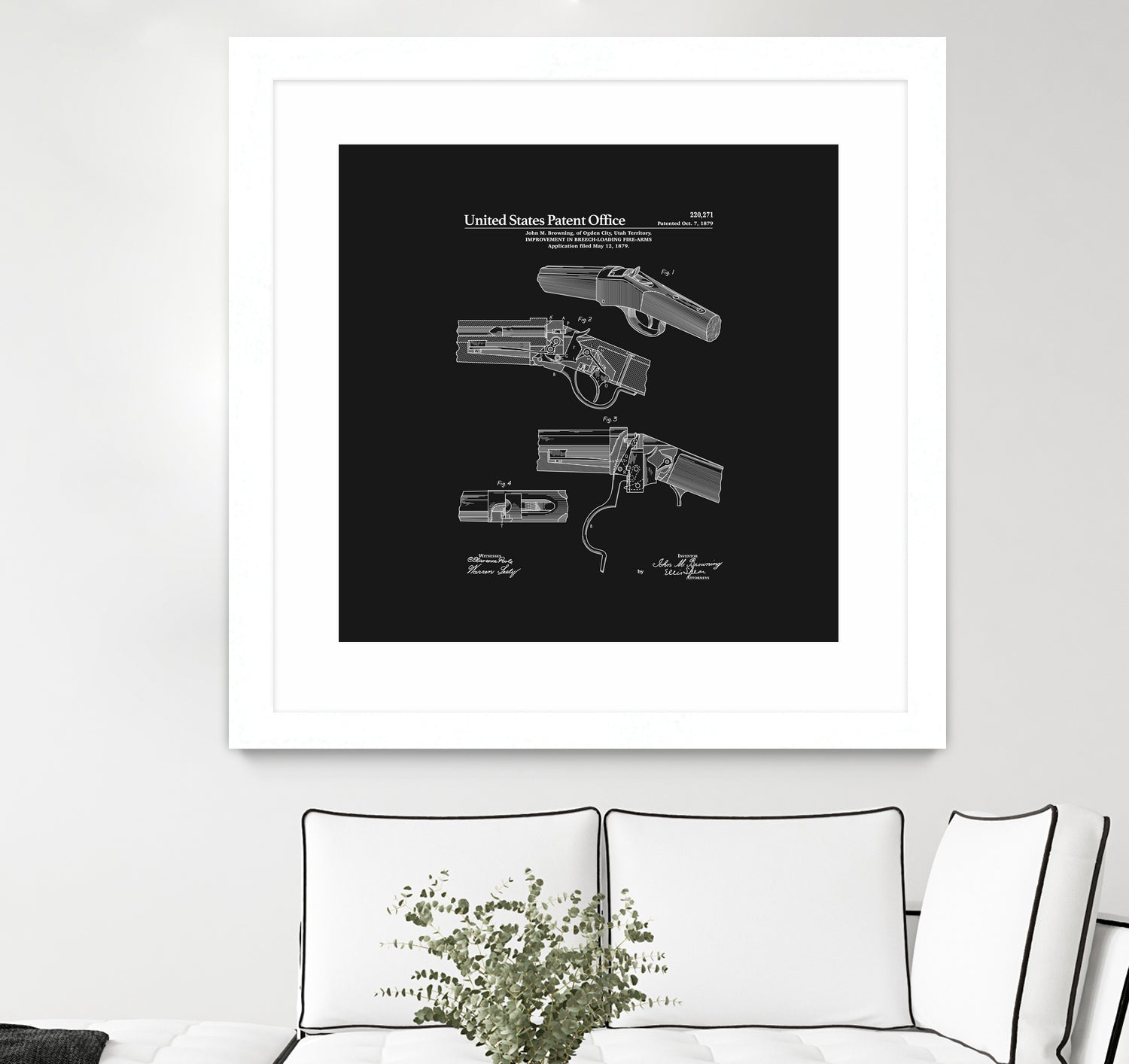 Breech Loading Rifle Patent - Black by Finlay McNevin on GIANT ART - black typography