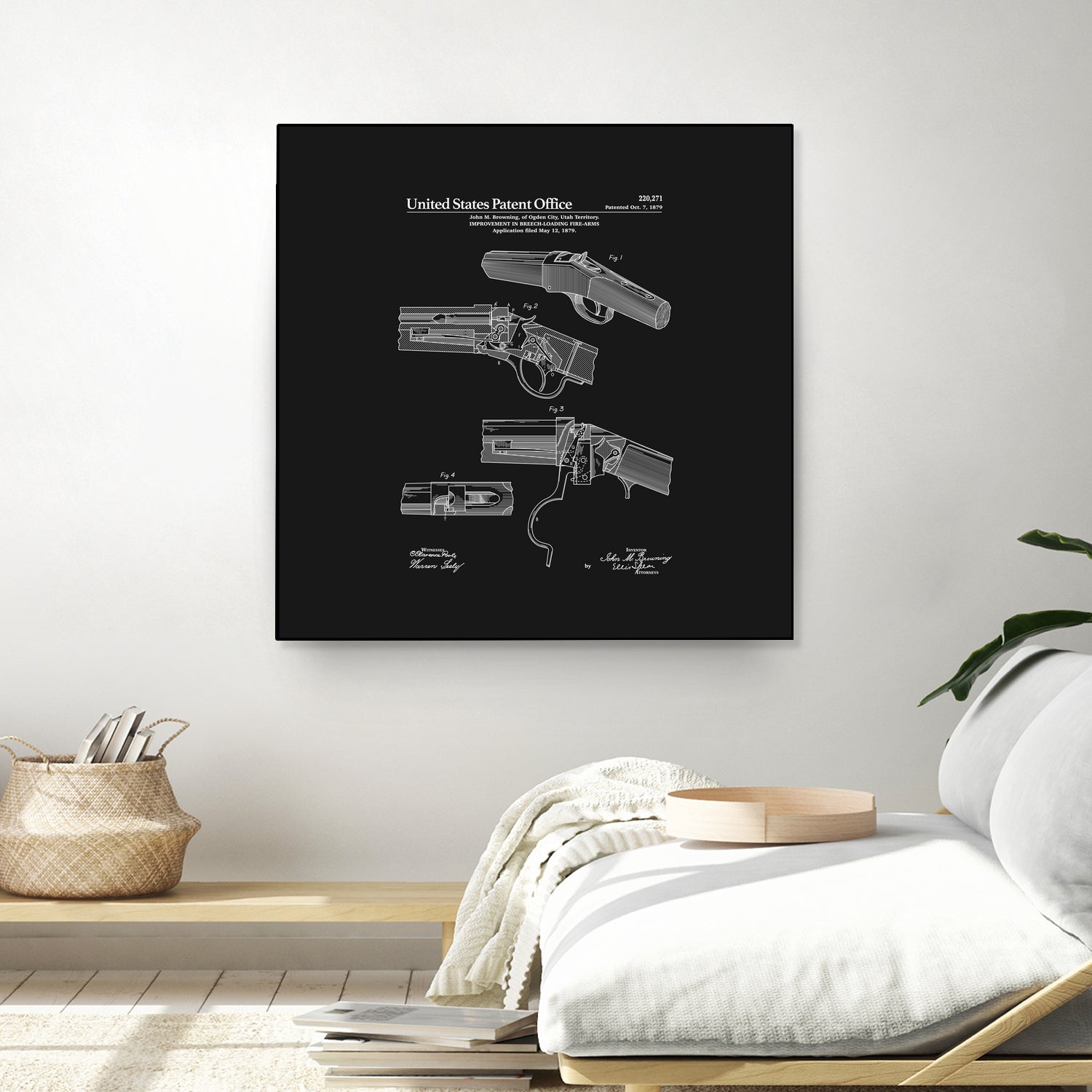 Breech Loading Rifle Patent - Black by Finlay McNevin on GIANT ART - black typography