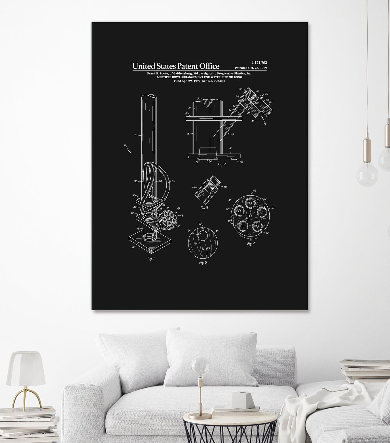 Bong Patent - Black by Finlay McNevin on GIANT ART - black typography