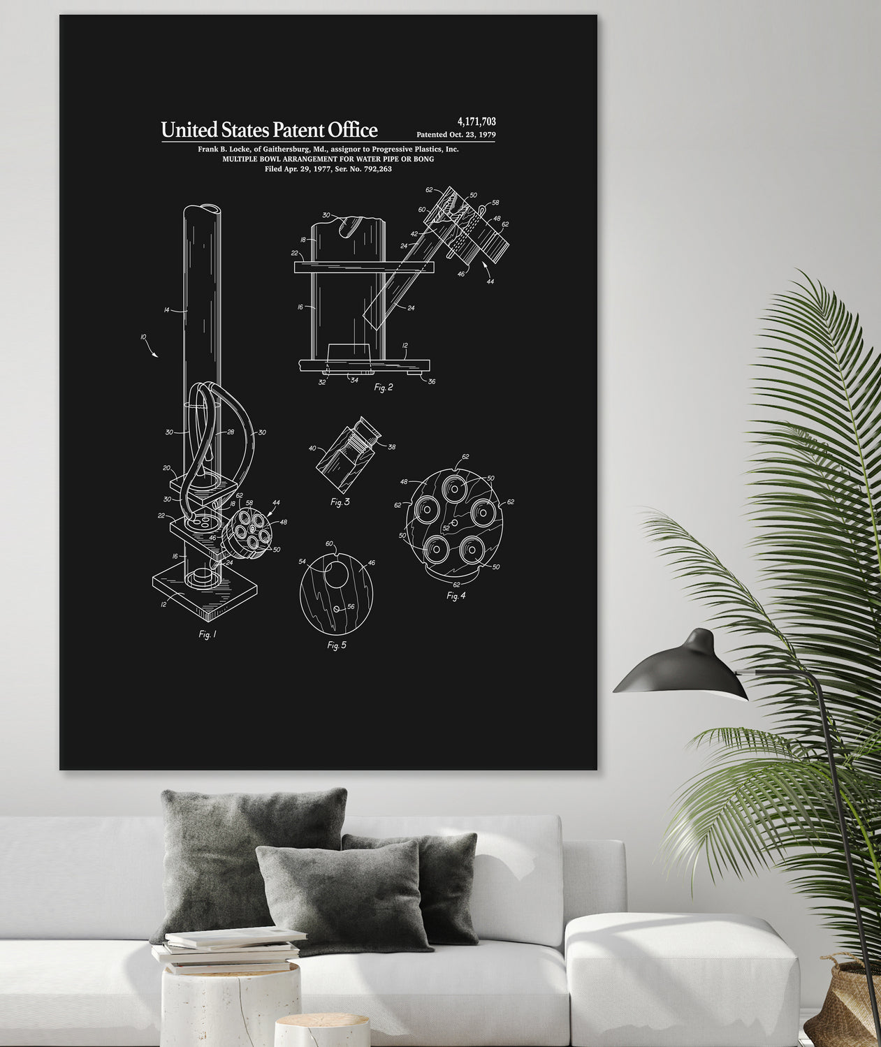 Bong Patent - Black by Finlay McNevin on GIANT ART - black typography