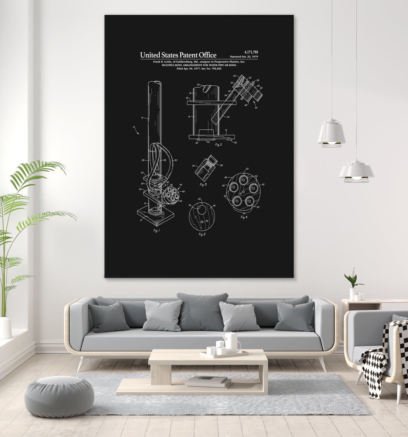 Bong Patent - Black by Finlay McNevin on GIANT ART - black typography