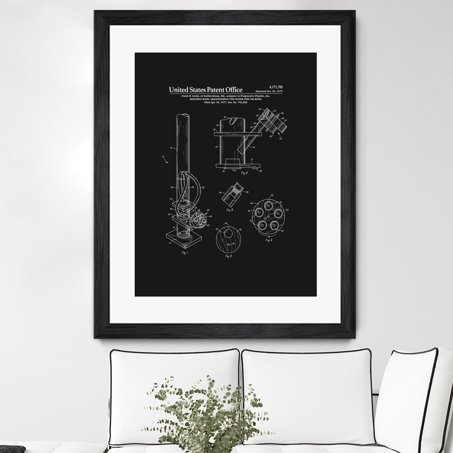 Bong Patent - Black by Finlay McNevin on GIANT ART - black typography